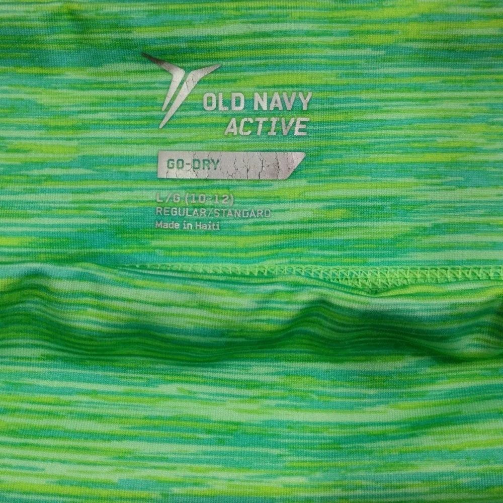 Old Navy Active Go Dry Girls Size Large Green Tank Top‎ Leggings Set Dance Cheer